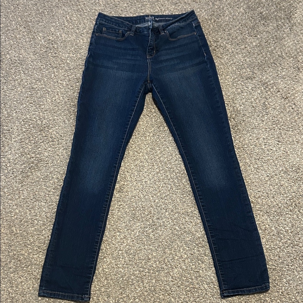New York & Company Women's Dark Blue Skinny Jeans